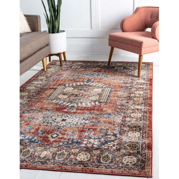 Three Posts™ Vern Oriental Terracotta Area Rug & Reviews Wayfair